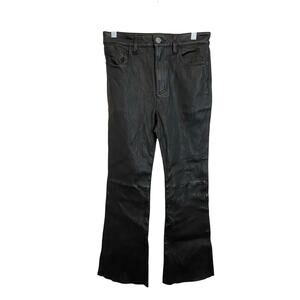 Current Elliott Black Lamb Leather‎ Stiletto Pants Size 28